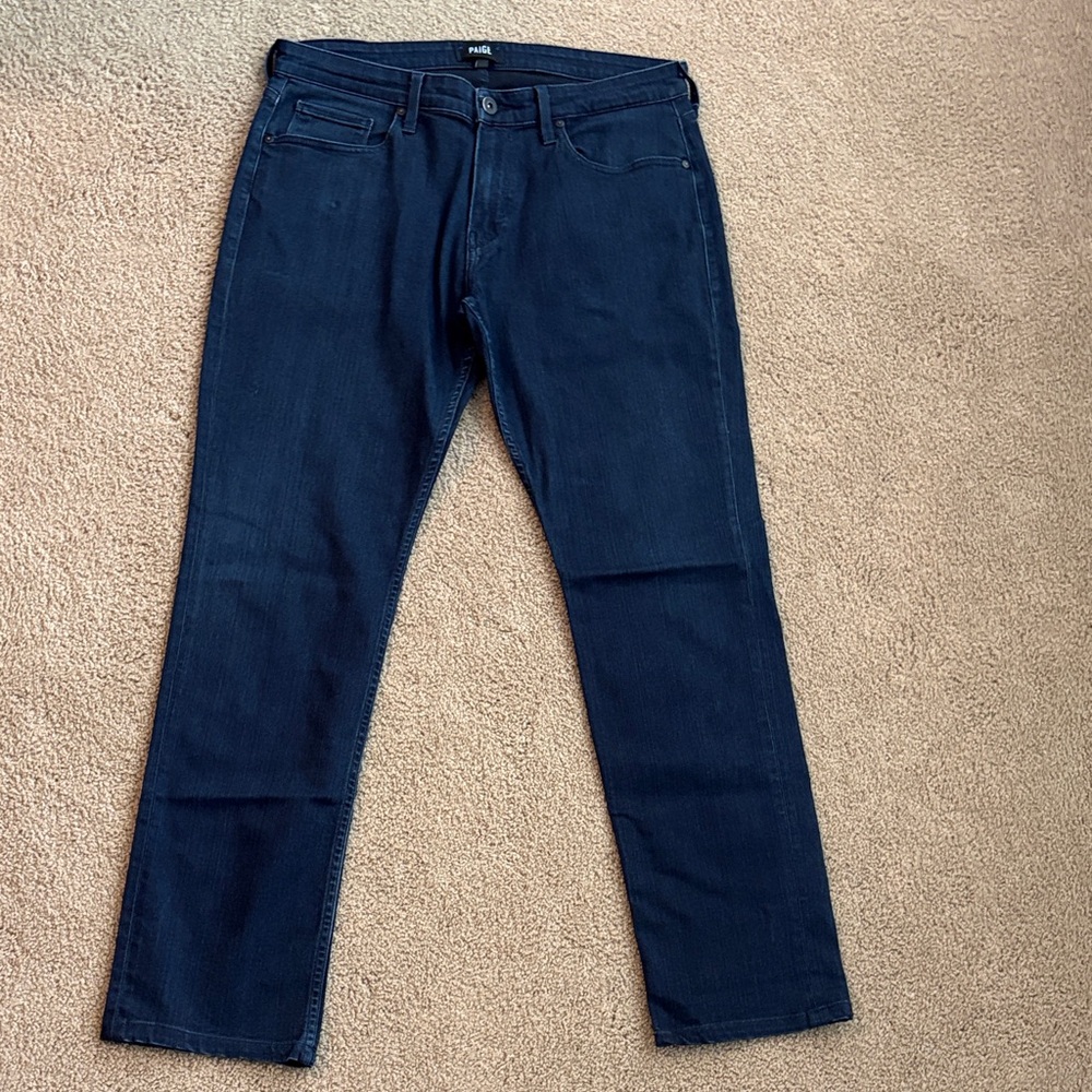 PAIGE Men’s Dark Denim Straight Jeans size 34